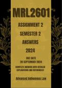 MRL2601 ASSIGNMENT 2 SEMESTER 2 2024 COMPLETE ANSWERS ( DUE DATE  20 SEPTEMBER 2024)