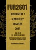 FUR2601 ASSIGNMENT 2 SEMESTER 2 2024 {DUE DATE 27 SEPTEMBER 2024}