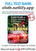 Test Bank For Essentials of Human Anatomy and Physiology, 13th Edition By Elaine Nicpon Marieb, Suzanne M. Keller|9780137321599|All Chapters 1-16| LATEST Essentials of Human Anatomy and Physiology