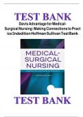 Test bank Davis Advantage for Medical-Surgical Nursing: Making Connections to Practice 3rd Edition by Hoffman