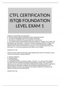 CTFL CERTIFICATION ISTQB FOUNDATION LEVEL EXAM 1