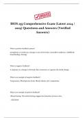 BIOS 255 Comprehensive Exam (Latest 2024 / 2025) Questions and Answers (Verified Answers)