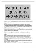 ISTQB CTFL 4.0 QUESTIONS AND ANSWERS