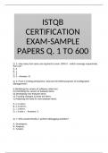 ISTQB CERTIFICATION EXAM-SAMPLE PAPERS Q. 1 TO 600