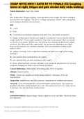 Exam (elaborations) (SOAP NOTE) NR511 KATIE 65 YO FEMALE (CC Coughing  