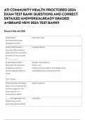 ATI COMMUNITY HEALTH PROCTORED 2024 EXAM TEST BANK  QUESTIONS AND CORRECT DETAILED ANSWERS|ALREADY GRADED A+|BRAND NEW 2024 TEST BANK!!