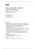 ocr A Level Further Mathematics A (Y545-01) Mark Scheme and Question Paper June2024 APPROVED