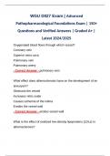 WGU D027 Exam | Advanced Pathopharmacological Foundations Exam | 150+ Questions and Verified Answers | Graded A+ | Latest 2024/2025