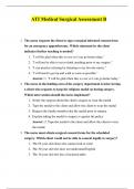 ATI Medical Surgical Assessment B questions and answers (100% Verified answers )