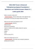 WGU D027 Exam | Advanced Pathopharmacological Foundations | Questions and Verified Answers Rated A+ | Latest guide 2024