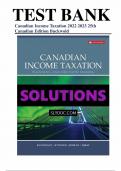 SOLUTION MANUAL FOR CANADIAN INCOME TAXATION 25th EDITION BY WILLIAM BUCKWOLD, JOAN KITUNEN, MATHEW ROMAN UPDATED VERSION 2023/2024 COMPLETE.