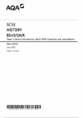 AQA GCSE HISTORY 8145/1A/A Paper 1 Section A/A America, 1840–1895: Expansion and consolidation Mark scheme June 2024 Version: 1.0 Final