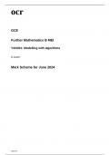 ocr A Level Further Mathematics B MEI (Y433-01) Mark Scheme June2024.