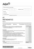 AQA AS MATHEMATICS Paper 2 7356/2 June 2024