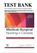 Test Bank - Lewis’s Medical-Surgical Nursing in Canada, 5th Edition (Tyerman, 2023), Chapter 1-72 | All Chapters