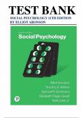 Test Bank for Social Psychology , 11th Edition by Elliot Aronson