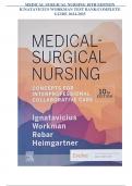 MEDICAL SURGICAL NURSING 10TH EDITION IGNATAVICIUS WORKMAN TEST BANK/COMPLETE GUIDE 2024-2025