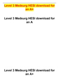 Level 3 Medsurg HESI download for an A+