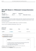 NR 509 Week 2 Midweek Comprehension Quiz