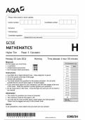 AQA GCSE MATHEMATICS Higher Tier Paper 3 Calculator 8300-3H-QP-Mathematics-G-10Jun24