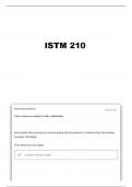   ISTM 210 EXAM 1 CURTSINGER QUESTIONS AND ANSWERS