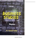 IGCSE | GCSE Business Notes Chapter 1-6