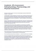 Academic- 3Ps Assessment- Pathophysiology, Pharmacology, and Physical Assessment Questions with Solutions