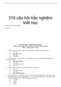 310 câu hỏi trắc nghiệm triết học