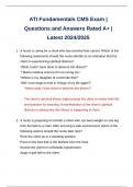 ATI Fundamentals CMS Exam | Questions and Answers Rated A+ | Latest 2024/2025