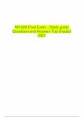 NR 509 Final Exam - Study guide Questions and Answers Top Graded 2024 