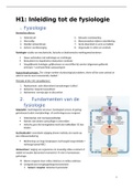 Samenvatting  Fysiologie van Dieren (G0N21D)