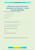 LEED Green Associate Exam Questions and Answer | Latest  Update 2024/2025