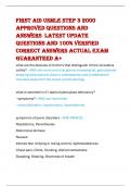 First Aid USMLE Step 3 2000  APPROVED QUESTIONS AND  ANSWERS Latest Update  Questions and 100% Verified  Correct Answers Actual Exam  Guaranteed A+ 