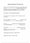 Medical Coding Intro CPT Study Notes