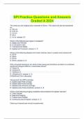 SPI Practice Questions and Answers Graded A 2024