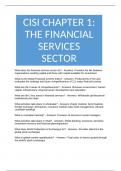 CISI CHAPTER 1: THE FINANCIAL SERVICES SECTOR