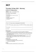 ocr GCSE Mathematics (J560-01) Question Paper May2024.