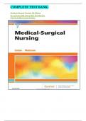 COMPLETE TEST BANK:  Medical-Surgical Nursing 7th Edition By Adrianne Dill Linton BSN MN Phd RN FAAN (Author) Latest Update.