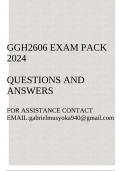 GGH2606 Exam pack 2024(Geography of Tourism) Questions and answers