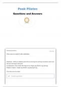 PEAK PILATES MAT LEVEL 1 READINESS & SHAPES IN SPACE QUESTIONS AND ANSWERS