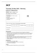 ocr GCSE Mathematics (J560-04) Question Paper May2024.