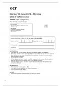 ocr GCSE Mathematics (J560-06) Question Paper June2024