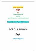 Official summer 2024 AQA GCSE RELIGIOUS STUDIES B 8063/2B Paper 2B Perspectives on faith (textual studies) Merged Question Paper + Mark Scheme