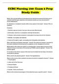 CCBC Nursing 160- Exam 2 Prep Study Guide 