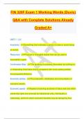 FIN 320F Exam 1 Working Words (Duvic) Q&A with Complete Solutions Already Graded A+