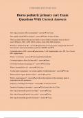 Burns pediatric primary care Exam Questions With Correct Answers