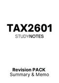 TAX2601 - Notes (Summary)