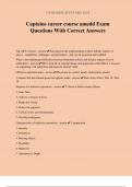 Captains career course amedd Exam Questions With Correct Answers