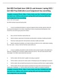 Exit HESI Test Bank (over 1000 Q's and Answers ) spring 2022 / Exit HESI Prep Distinction Level Assignment Has everything.