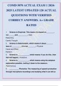 COMD 5070 ACTUAL EXAM 1 2024-2025 LATEST UPDATED 120 ACTUAL QUESTIONS WITH VERIFIED CORRECT ANSWERS. A+ GRADE RATED